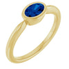 Lab-Grown Blue Sapphire | Oval | 6 x 4mm