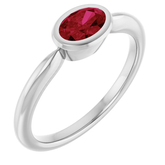 Lab-Grown Ruby | Oval | 6 x 4mm