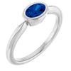 Lab-Grown Blue Sapphire | Oval | 6 x 4mm