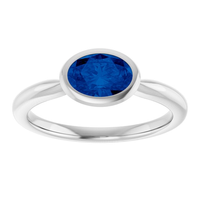 Lab-Grown Blue Sapphire | Oval | 7 x 5mm