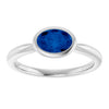 Lab-Grown Blue Sapphire | Oval | 7 x 5mm