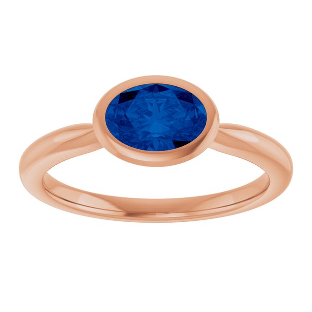 Lab-Grown Blue Sapphire | Oval | 7 x 5mm