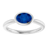 Lab-Grown Blue Sapphire | Oval | 7 x 5mm