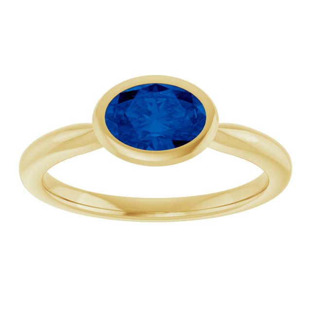 Lab-Grown Blue Sapphire | Oval | 7 x 5mm