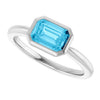 Natural Aquamarine | Emerald | 7 x 5mm