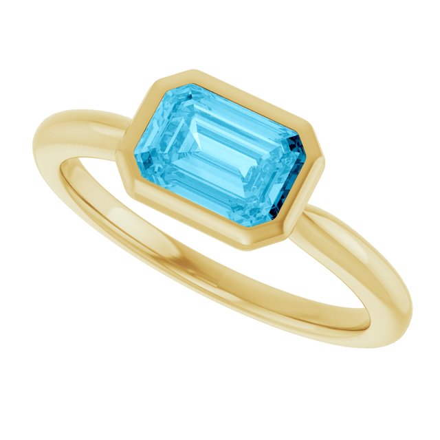 Natural Aquamarine | Emerald | 7 x 5mm