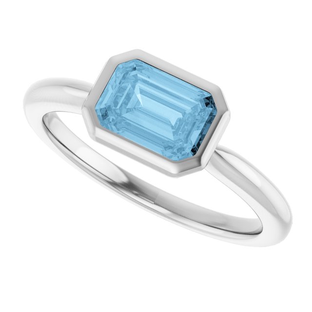 Natural Sky Blue Topaz | Emerald | 7 x 5mm