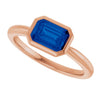 Lab-Grown Blue Sapphire | Emerald | 7 x 5mm