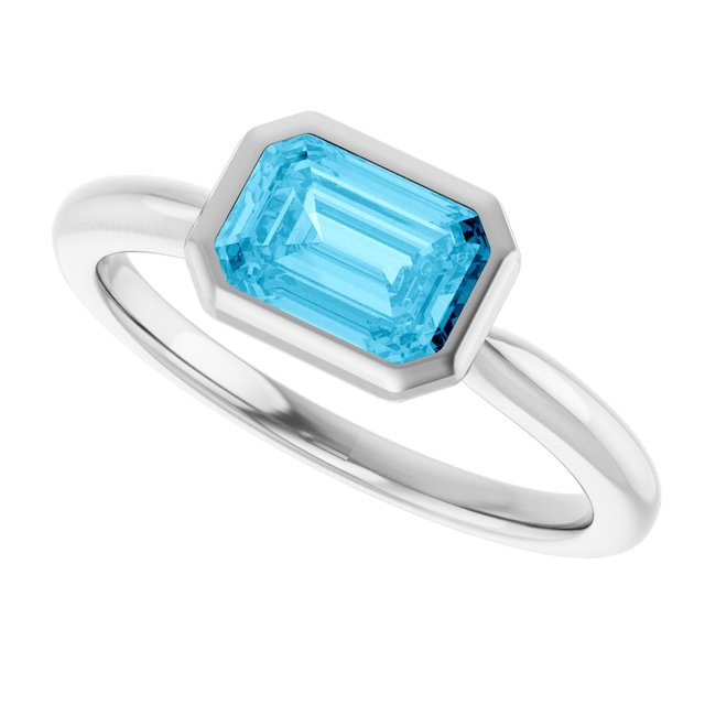 Natural Aquamarine | Emerald | 7 x 5mm