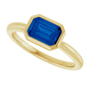 Lab-Grown Blue Sapphire | Emerald | 7 x 5mm