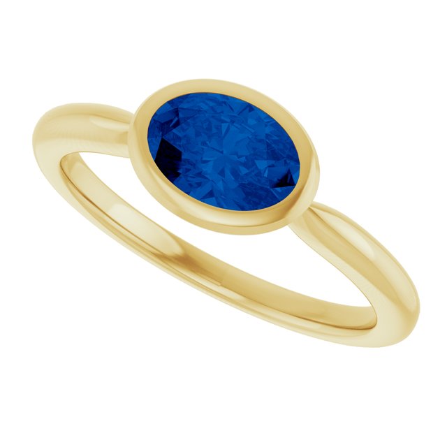 Lab-Grown Blue Sapphire | Oval | 7 x 5mm