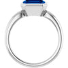 Lab-Grown Blue Sapphire | Emerald | 8 x 6mm