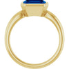 Lab-Grown Blue Sapphire | Emerald | 8 x 6mm