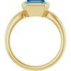 Natural Sky Blue Topaz | Emerald | 8 x 6mm