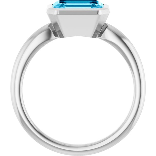 Natural Aquamarine | Emerald | 8 x 6mm