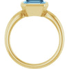 Natural Sky Blue Topaz | Emerald | 8 x 6mm