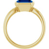 Lab-Grown Blue Sapphire | Emerald | 8 x 6mm