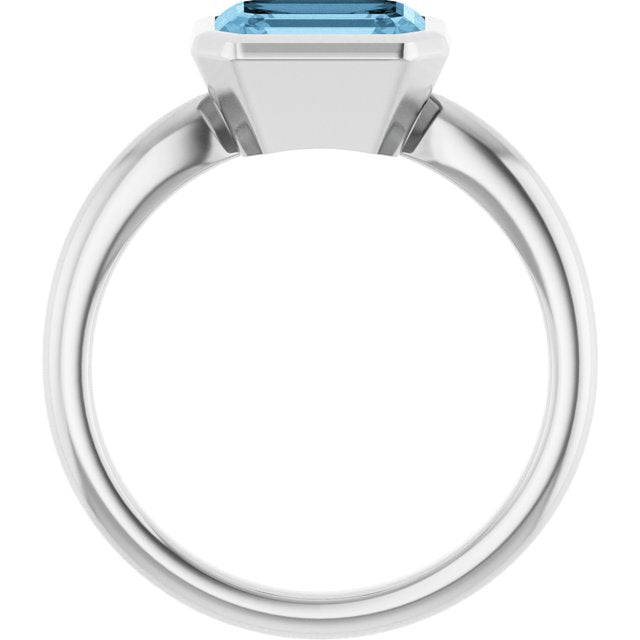 Natural Sky Blue Topaz | Emerald | 8 x 6mm