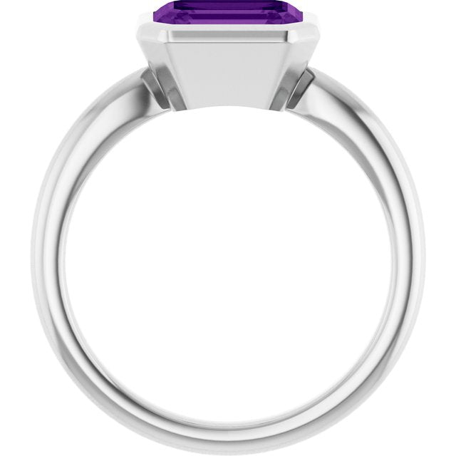 Natural Amethyst | Emerald | 8 x 6mm