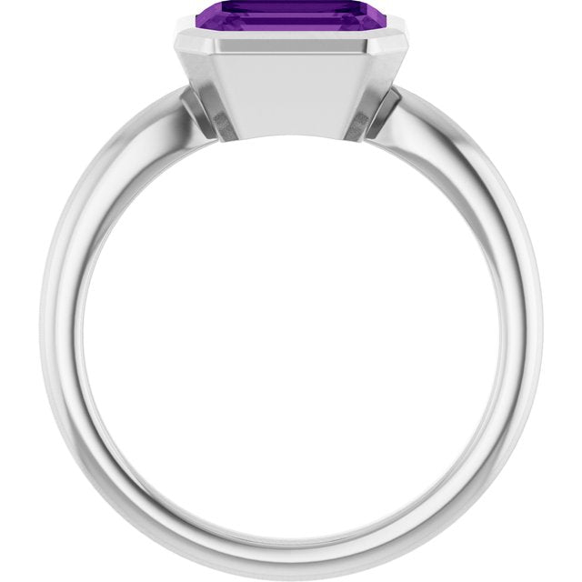 Natural Amethyst | Emerald | 8 x 6mm