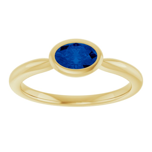 Lab-Grown Blue Sapphire | Oval | 6 x 4mm