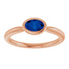 Lab-Grown Blue Sapphire | Oval | 6 x 4mm