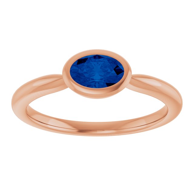 Lab-Grown Blue Sapphire | Oval | 6 x 4mm