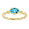 Natural Aquamarine | Oval | 6 x 4mm