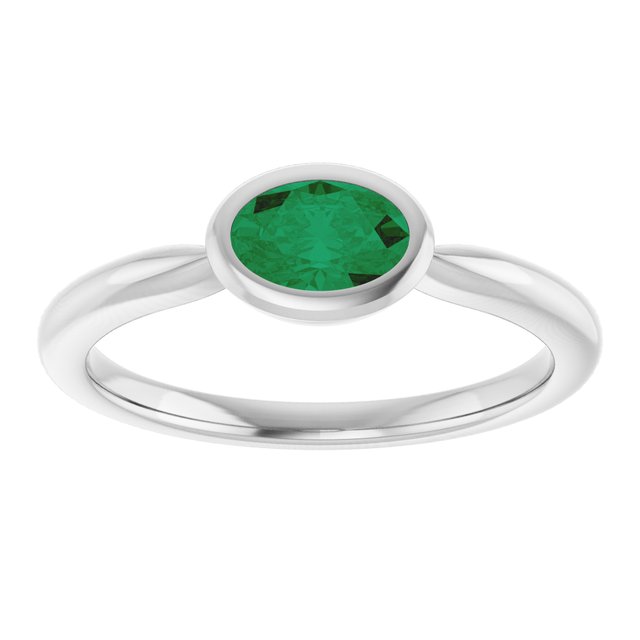 Lab-Grown Emerald | Oval | 6 x 4mm