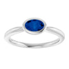 Lab-Grown Blue Sapphire | Oval | 6 x 4mm