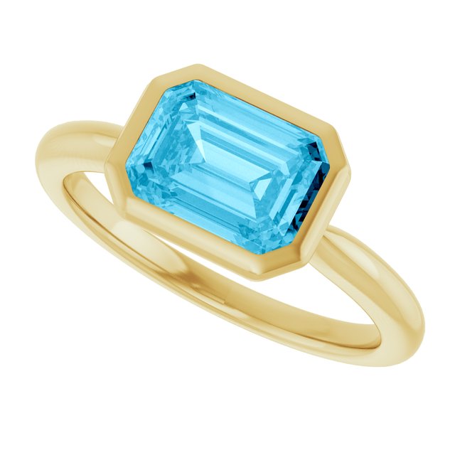 Natural Aquamarine | Emerald | 8 x 6mm