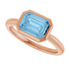 Natural Sky Blue Topaz | Emerald | 8 x 6mm