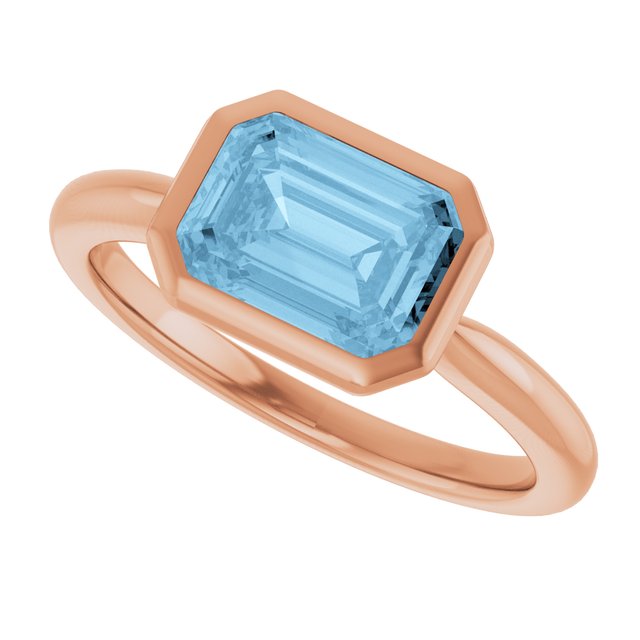 Natural Sky Blue Topaz | Emerald | 8 x 6mm