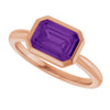 Natural Amethyst | Emerald | 8 x 6mm