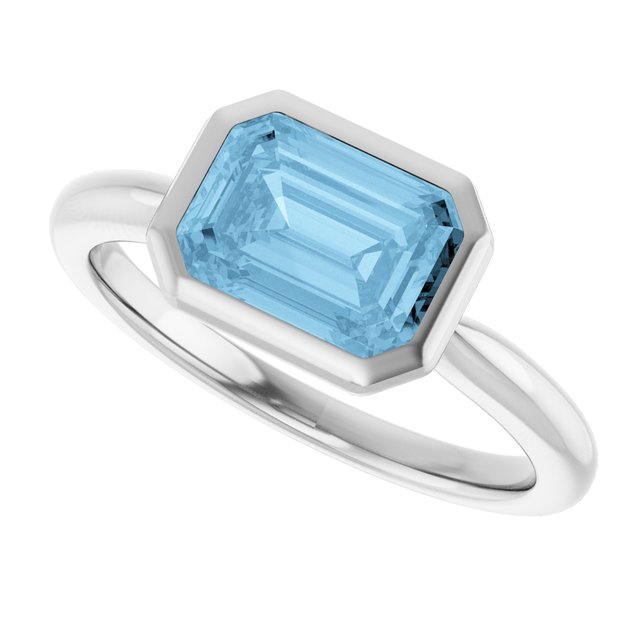 Natural Sky Blue Topaz | Emerald | 8 x 6mm