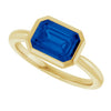 Lab-Grown Blue Sapphire | Emerald | 8 x 6mm