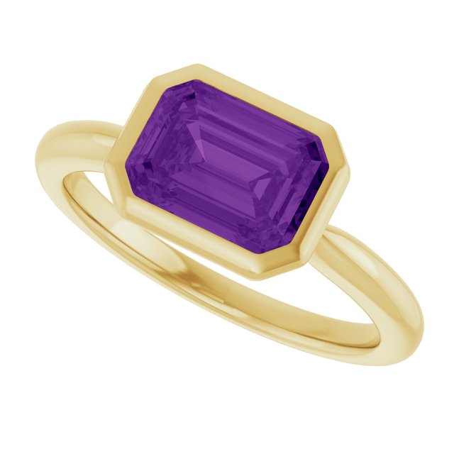 Natural Amethyst | Emerald | 8 x 6mm