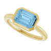 Natural Sky Blue Topaz | Emerald | 8 x 6mm