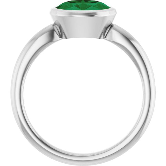 Lab-Grown Emerald | Oval | 8 x 6mm