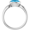 Natural Swiss Blue Topaz | Oval | 8 x 6mm