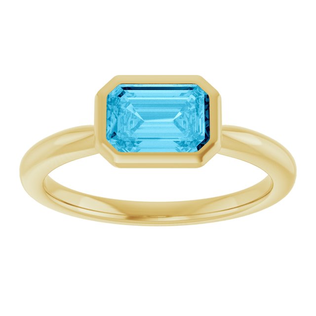 Natural Aquamarine | Emerald | 7 x 5mm