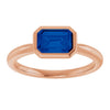 Lab-Grown Blue Sapphire | Emerald | 7 x 5mm