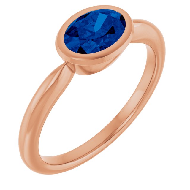 Lab-Grown Blue Sapphire | Oval | 7 x 5mm