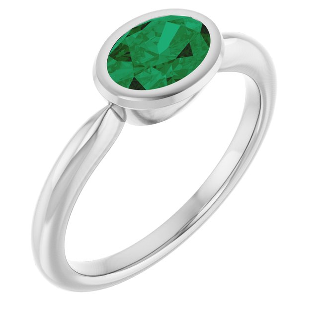 Lab-Grown Emerald | Oval | 7 x 5mm