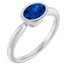 Lab-Grown Blue Sapphire | Oval | 7 x 5mm