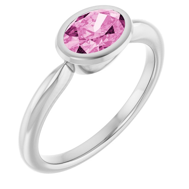 Lab-Grown Pink Sapphire | Oval | 7 x 5mm