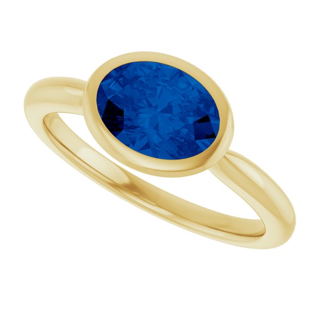 Lab-Grown Blue Sapphire | Oval | 8 x 6mm
