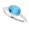 Natural Swiss Blue Topaz | Oval | 8 x 6mm