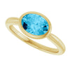 Natural Aquamarine | Oval | 8 x 6mm