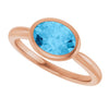Natural Swiss Blue Topaz | Oval | 8 x 6mm